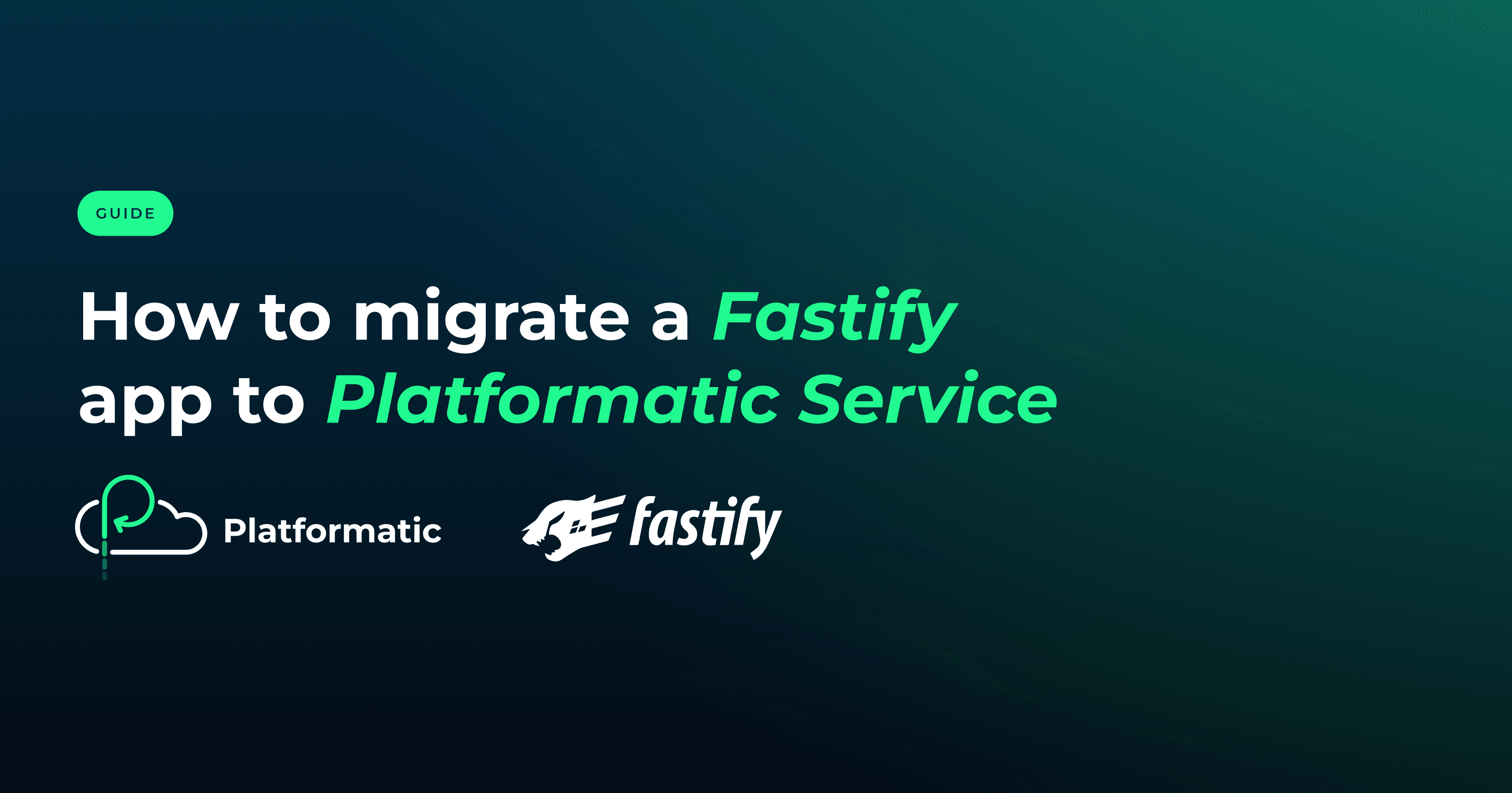 How to migrate a Fastify app to Platformatic Service