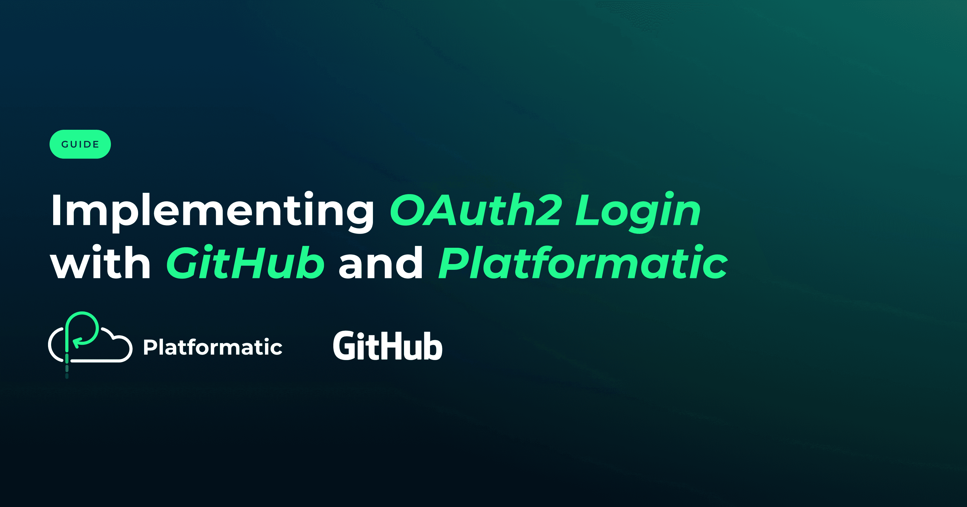 Implementing OAuth2 Login with GitHub and Platformatic