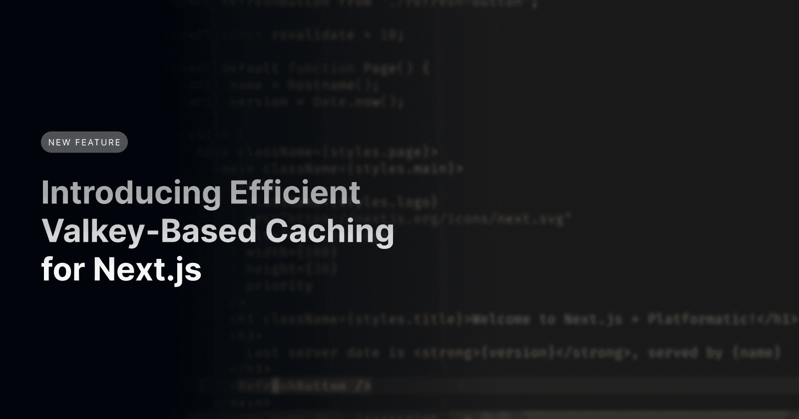 Introducing Efficient Valkey-Based Caching for Next.js