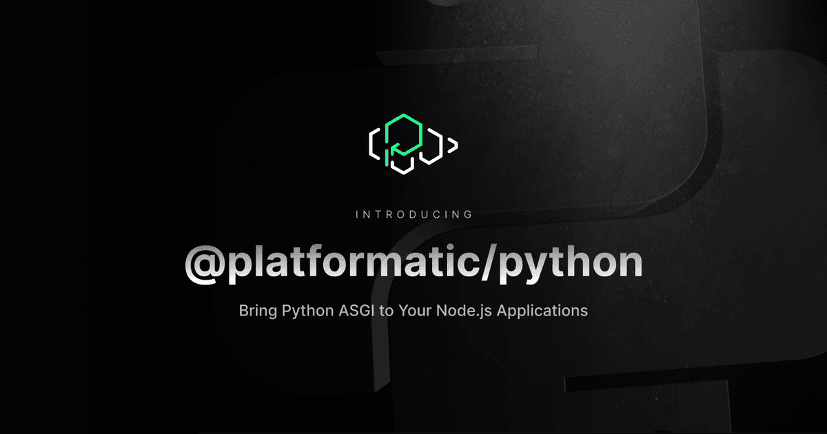 Integrate Python ASGI with Node.js Apps